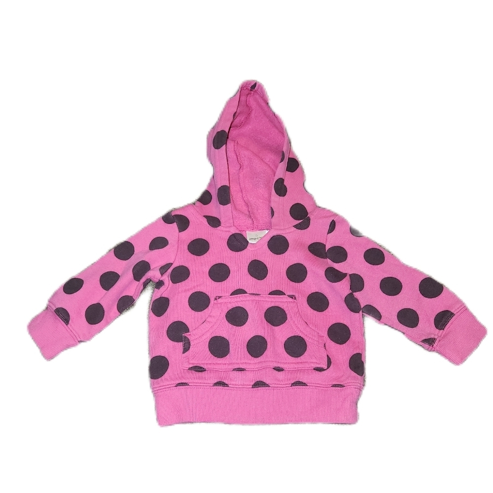 💓3/$15 Jumping Beans 6 Months Pink Polka Dot Hoodie